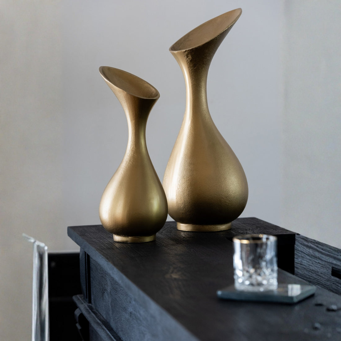 Vaas Olivia Aluminium Goud Small