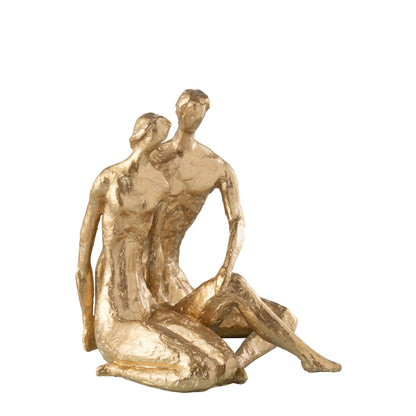 Koppel Zittend Resine Goud J-Line
