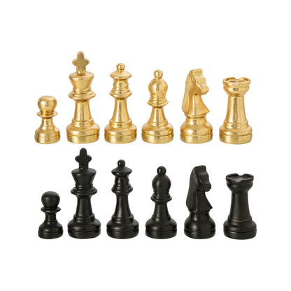 Schaakspel Plateay Goud/Zwart Polyresin J-Line