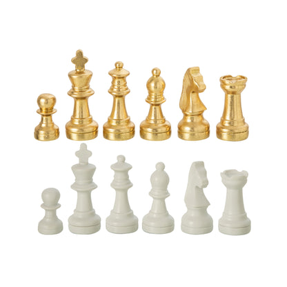 Schaakspel Plateay Polyresin Wit/Goud J-Line