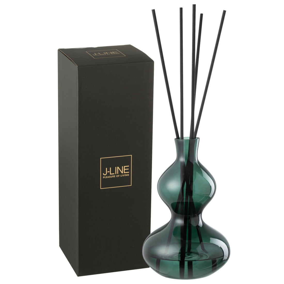 Geurolie Cedar Breeze Glas Donkergroen 1000ml J-Line