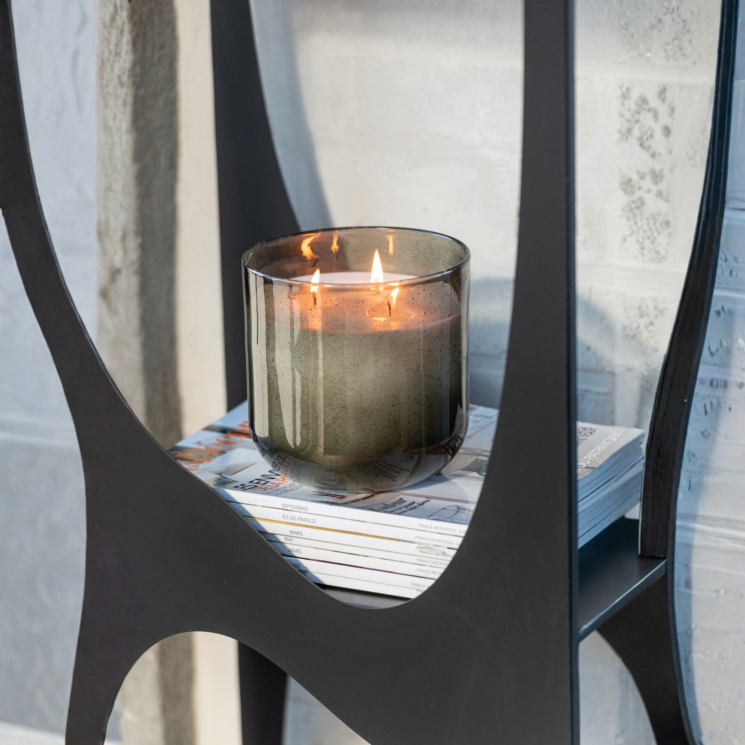 Geurkaars Olive&amp;Frank Incense Was Groen Medium 75u J-Line