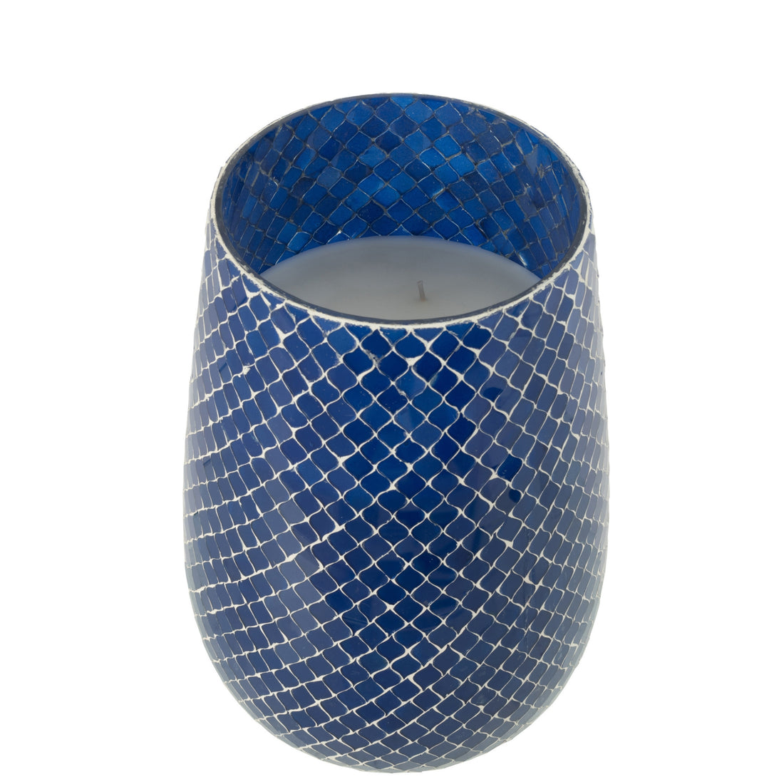 Geurkaars Mia Mozaeik Blauw Large-230h