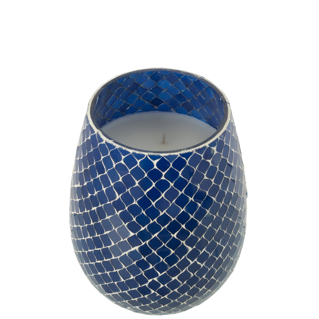 Geurkaars Mia Mozaiek Blauw Medium-120u