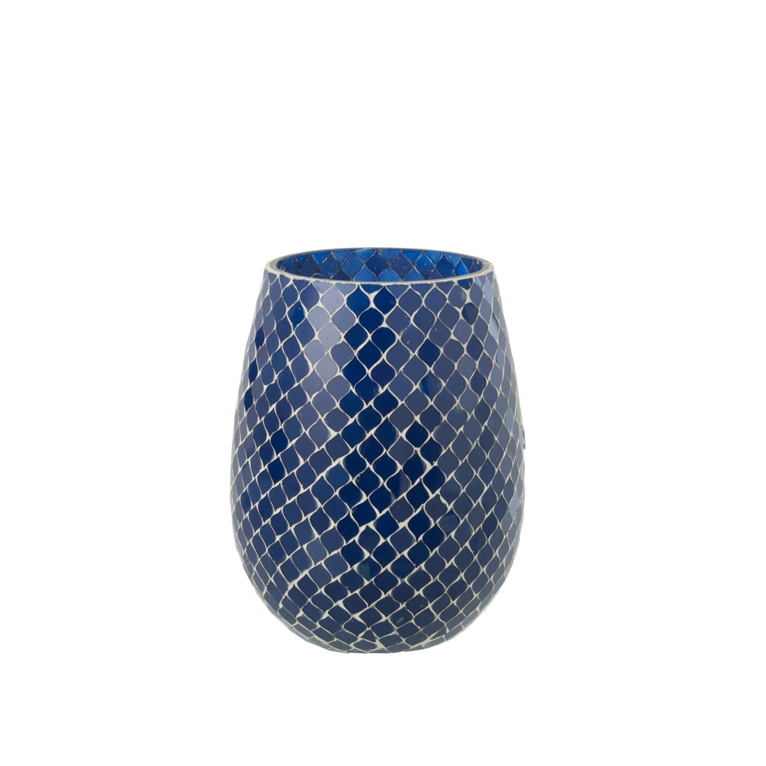 Geurkaars Mia Mozaiek Blauw Medium-120u