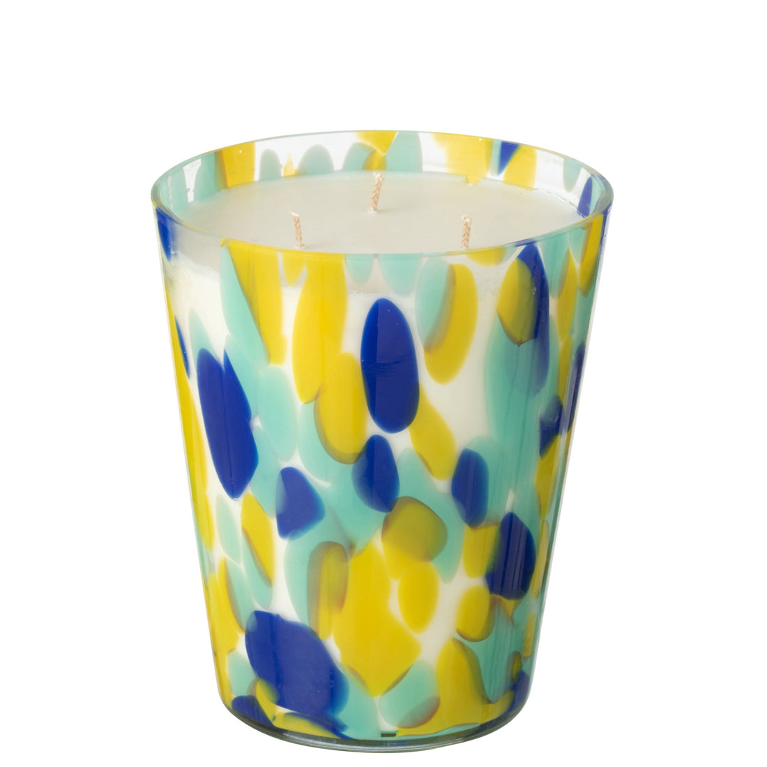 Scented Candle Noa Blue/Yellow Large - 95Hours