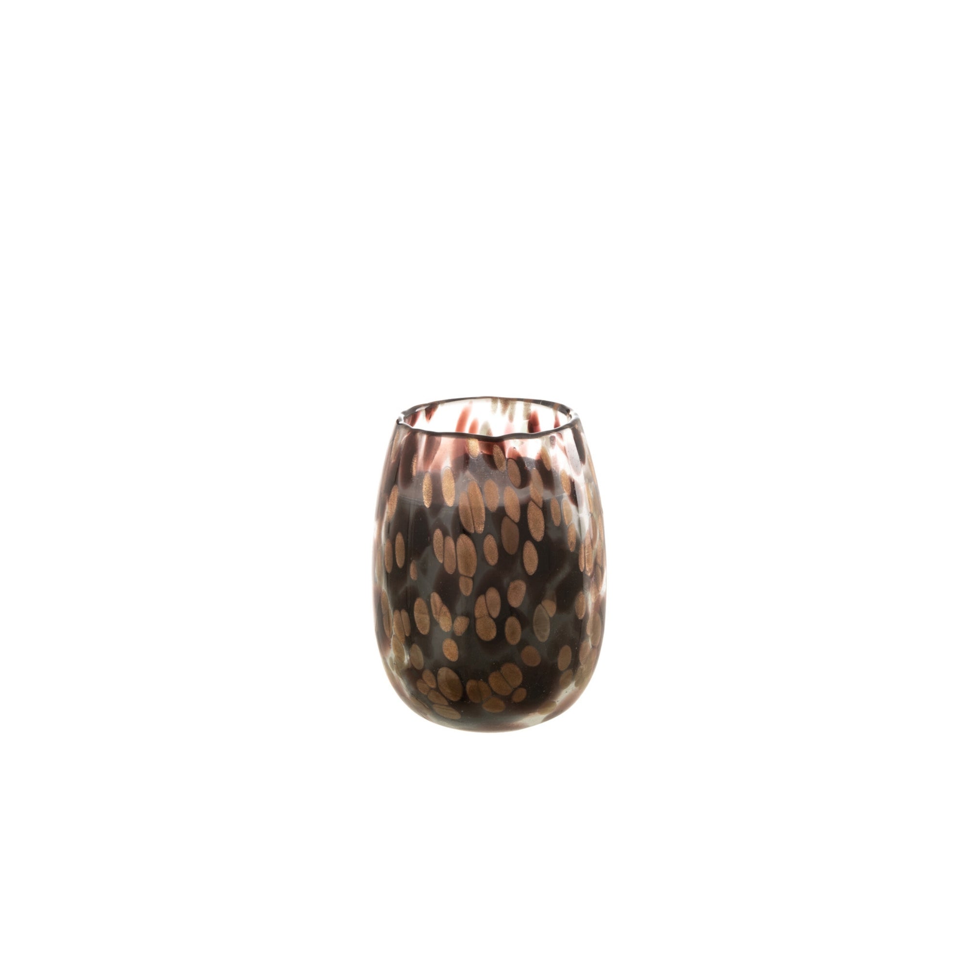 Geurkaars Mia Zwart/Mix Glas Small 90uur J-Line