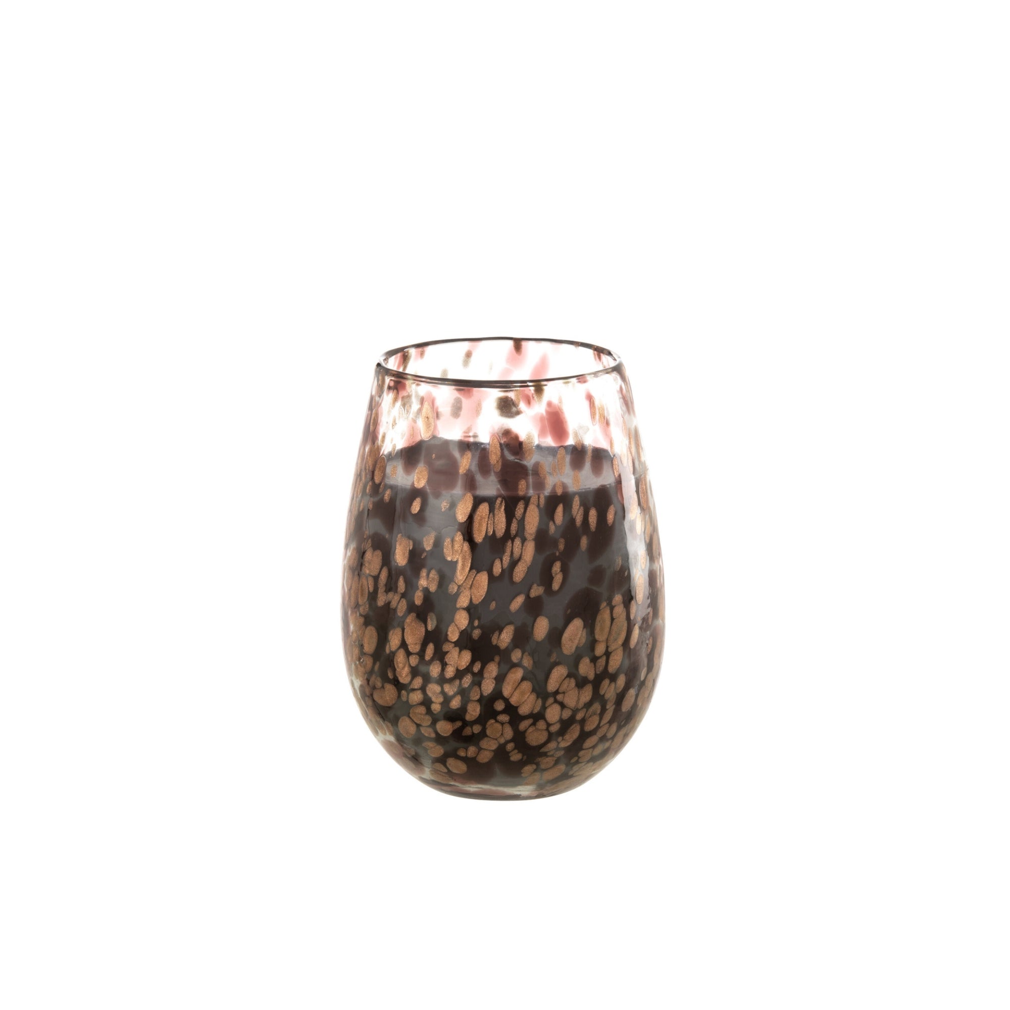 Geurkaars Mia Zwart/Mix Glas Medium 120uur J-Line