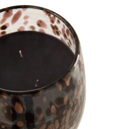 Geurkaars Mia Zwart/Mix Glas Medium 120uur J-Line
