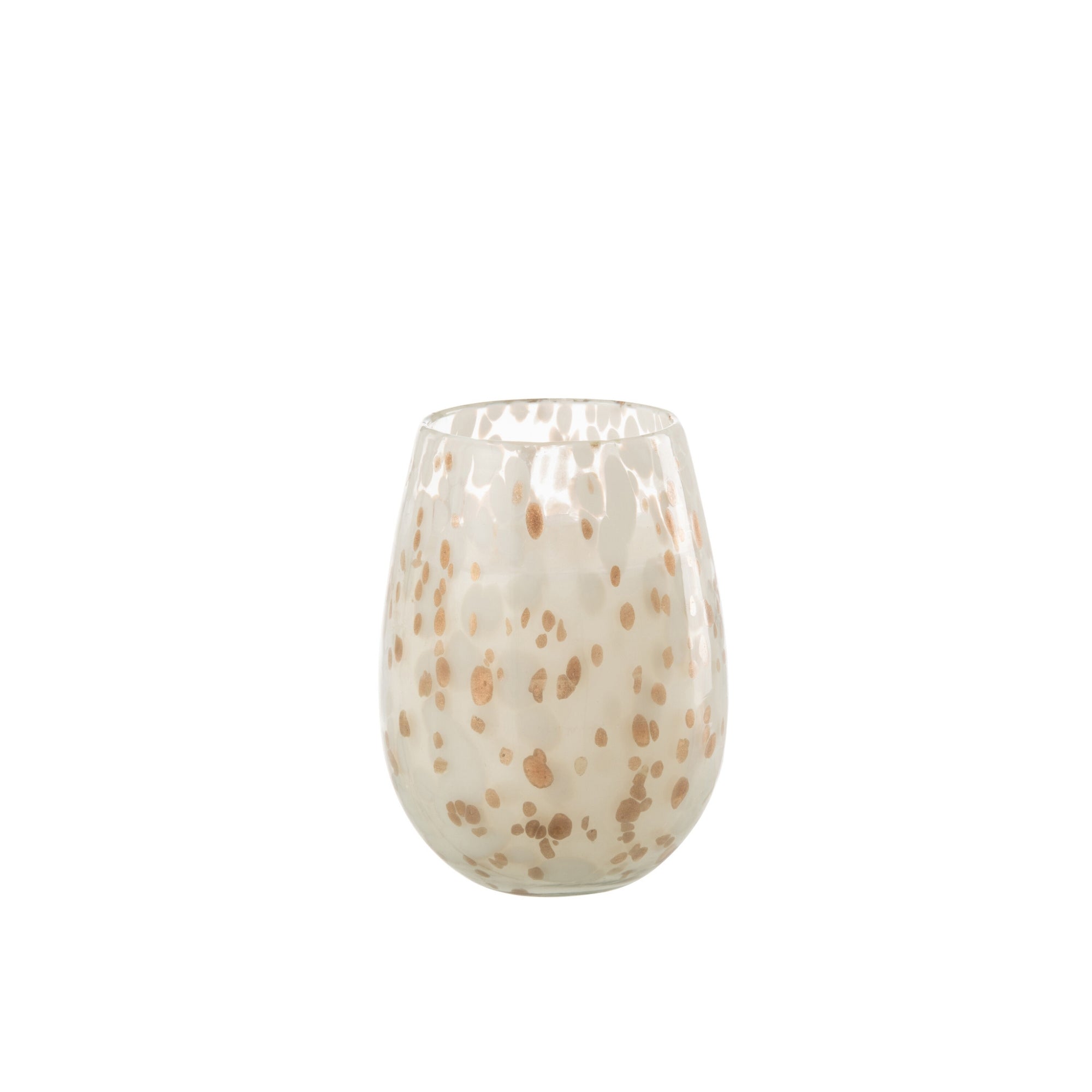 Geurkaars Mia Wit/Mix Glas Medium 120uur J-Line