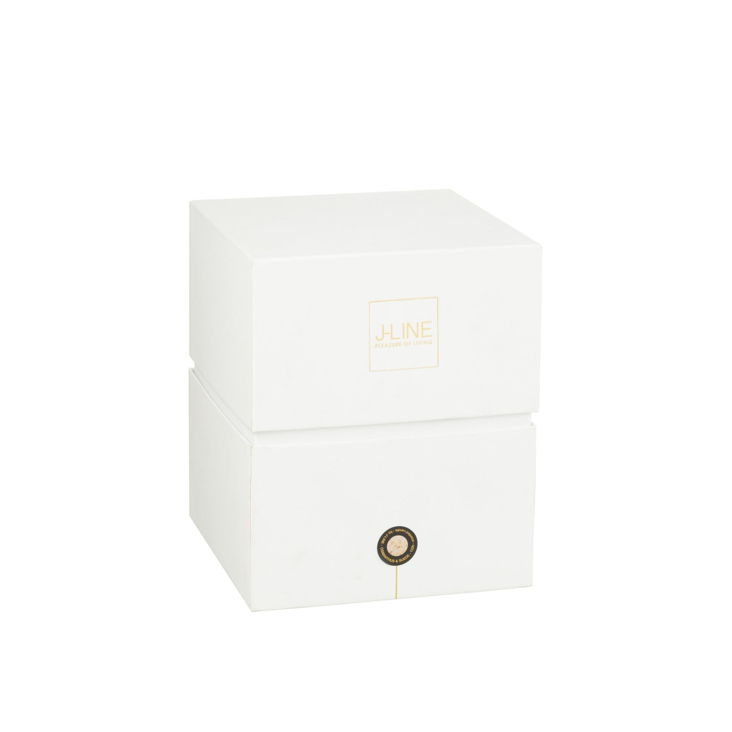 Geurkaars Mia Wit/Mix Glas Medium 120uur J-Line