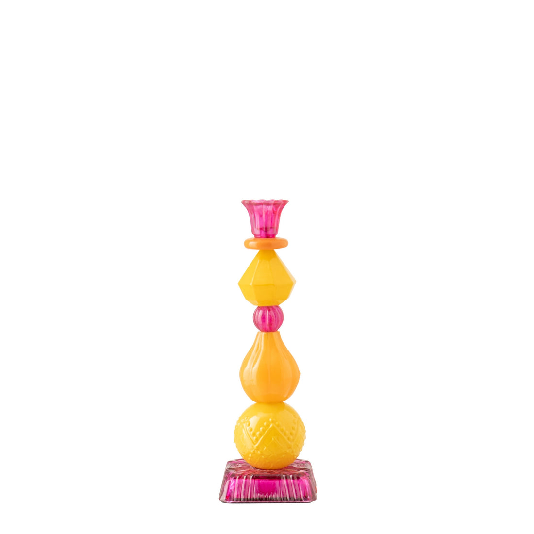 Kaarshouder Glas Oranje/Roze Large J-Line