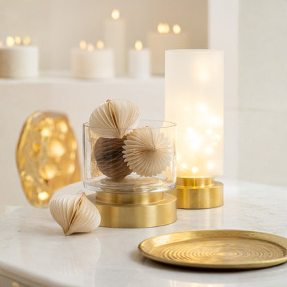 Kandelaar Pia Half Goud Medium Set van 2