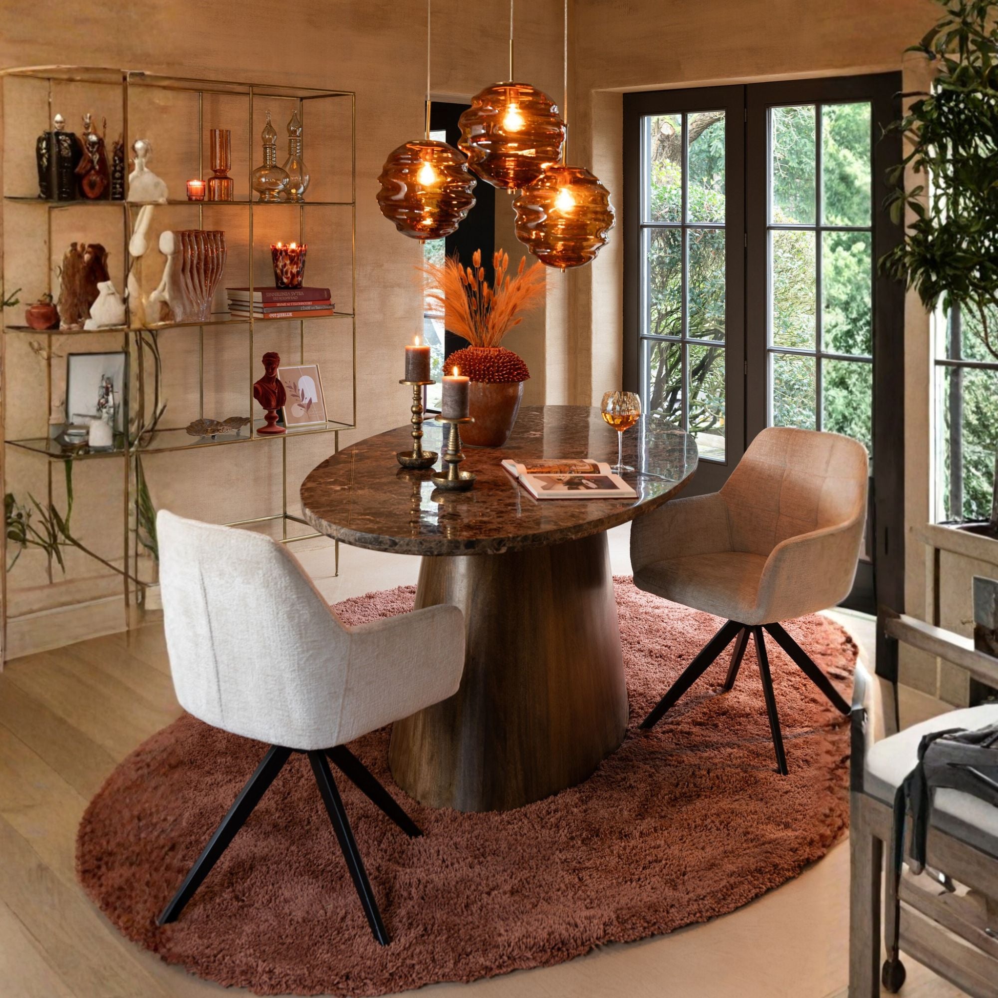 Wijnglas Oneffen Glas Amber