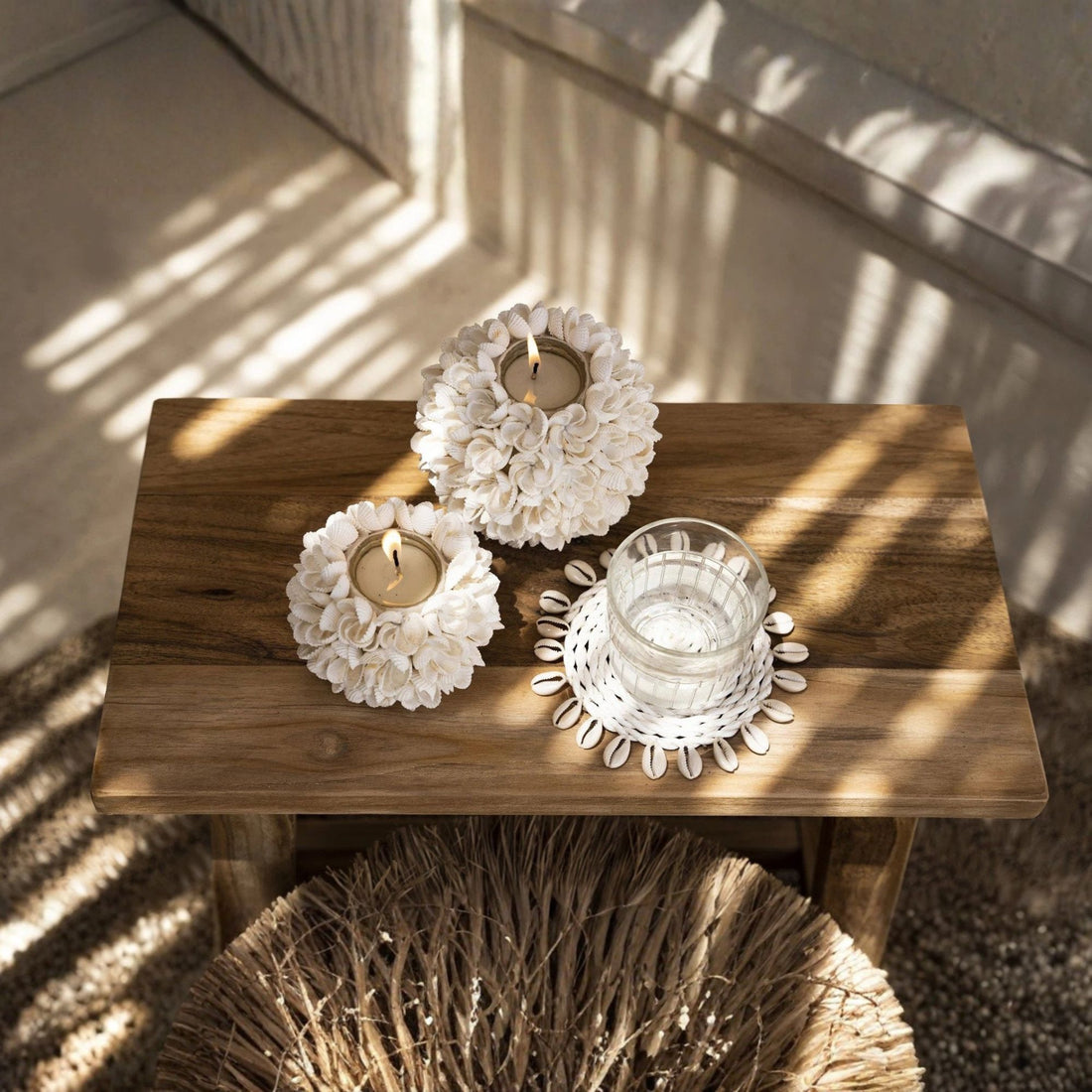 De Seagrass Shell Onderzetter - Wit