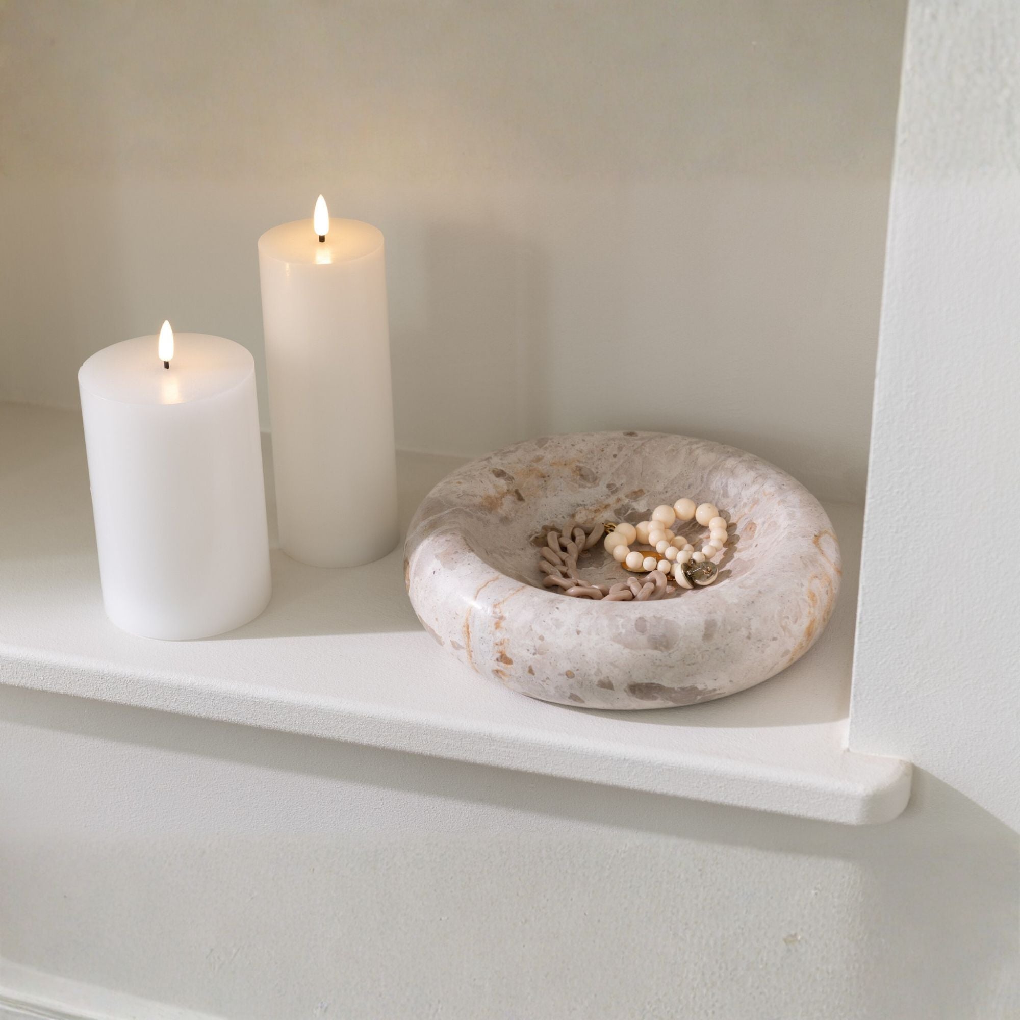 Luxe Marmeren Schaal Laag Beige Small J-Line