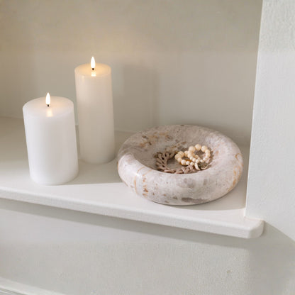 Luxe Marmeren Schaal Laag Beige Small J-Line