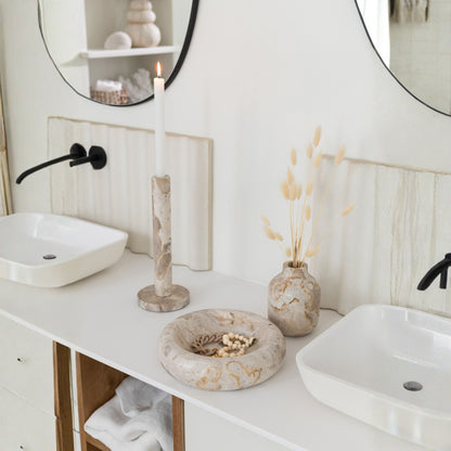 Luxe Marmeren Schaal Laag Beige Small J-Line
