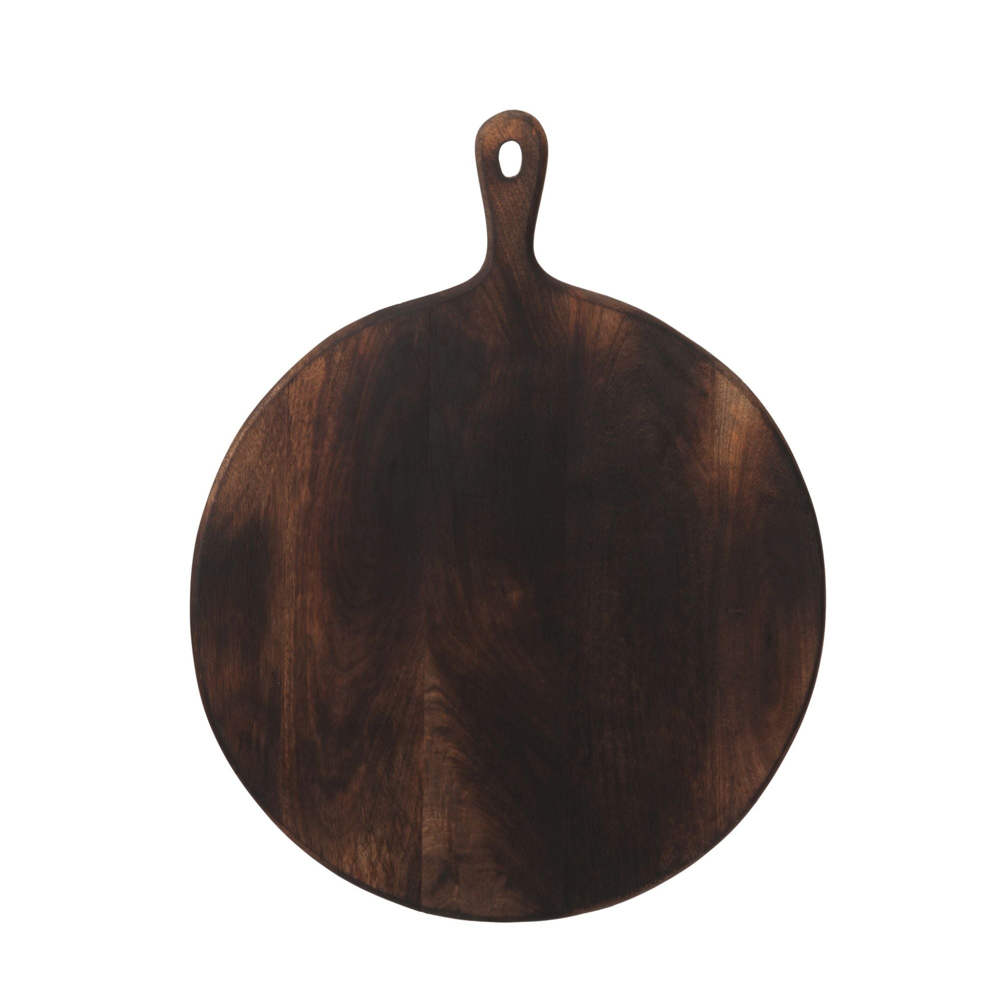 Snijplank Rond Hout Donker Bruin Large
