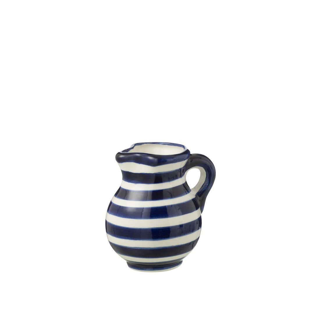 Kleine Kan Granada Strepen Cobalt Blauw/Wit Keramiek J-Line