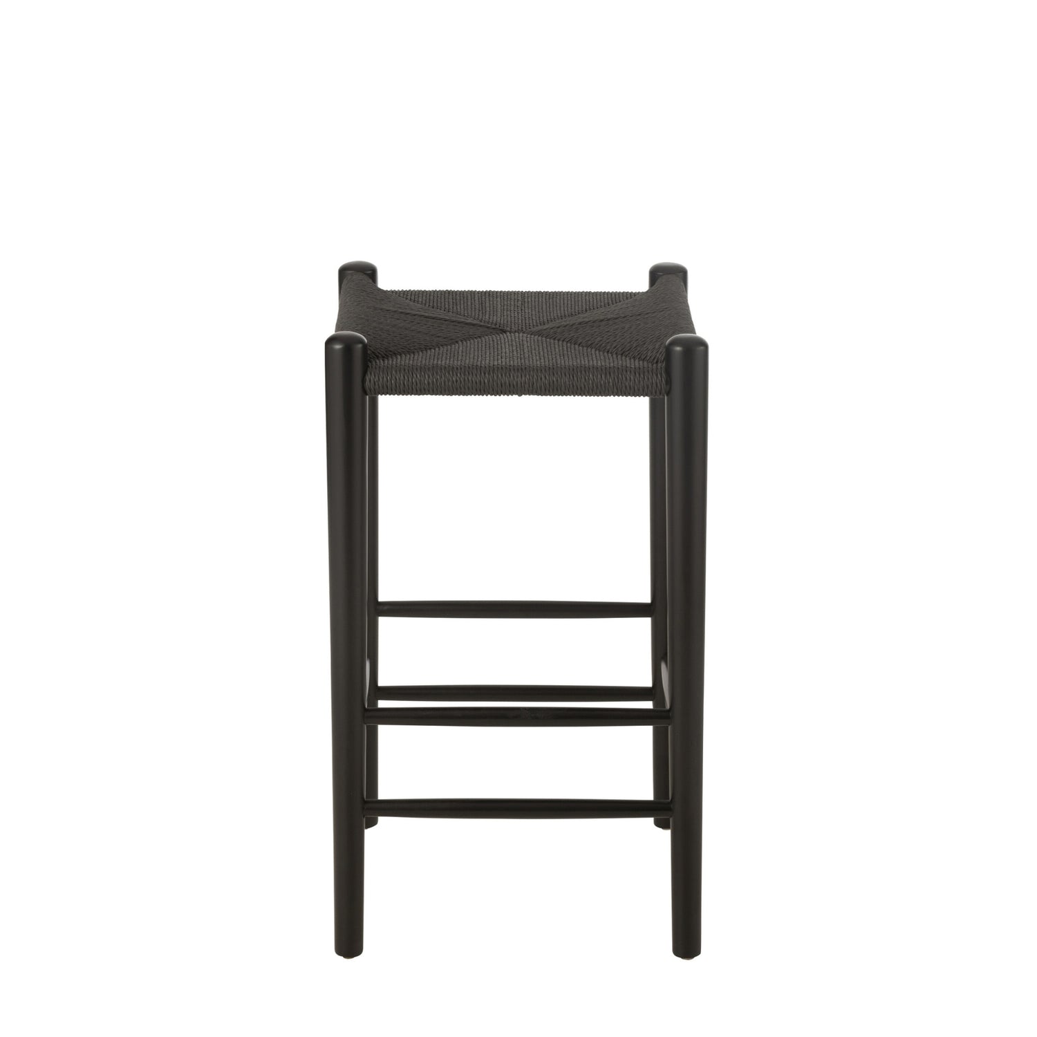 Barstoel Oriental Beukenhout/Touw Zwart J-Line