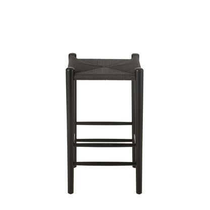 Barstoel Oriental Beukenhout/Touw Zwart J-Line