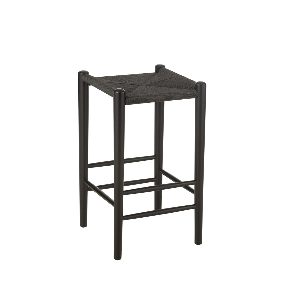 Barstoel Oriental Beukenhout/Touw Zwart J-Line
