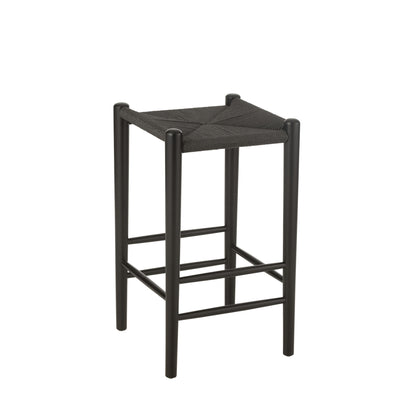 Barstoel Oriental Beukenhout/Touw Zwart J-Line