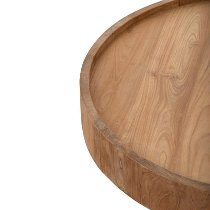 Salontafel Rond Teak Hout Naturel J-Line