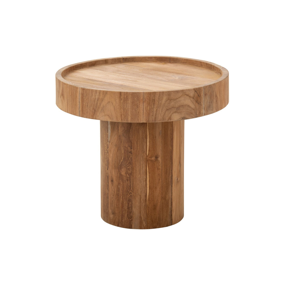 Salontafel Rond Teak Hout Naturel J-Line
