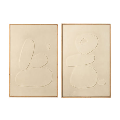 Wanddecoratie Mdf Wit Assortiment Van 2 J-Line