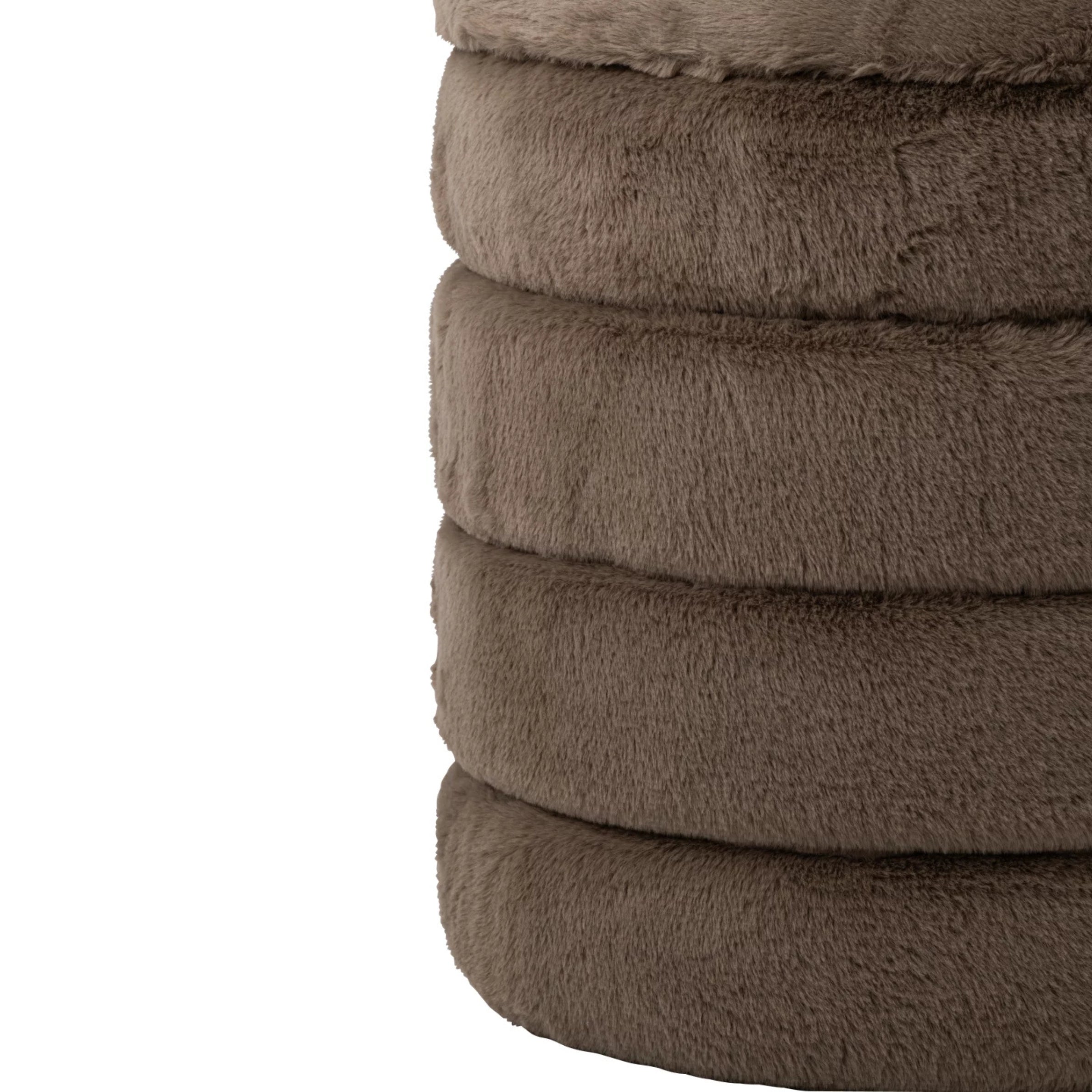 Poef + Deksel Mdf Taupe J-Line