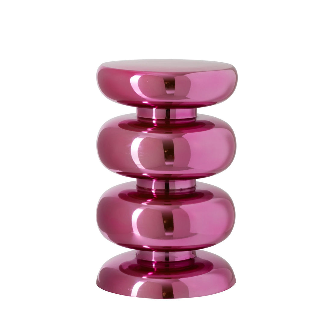 Kruk Blinkend Rond Metaal Fluo Roze J-Line