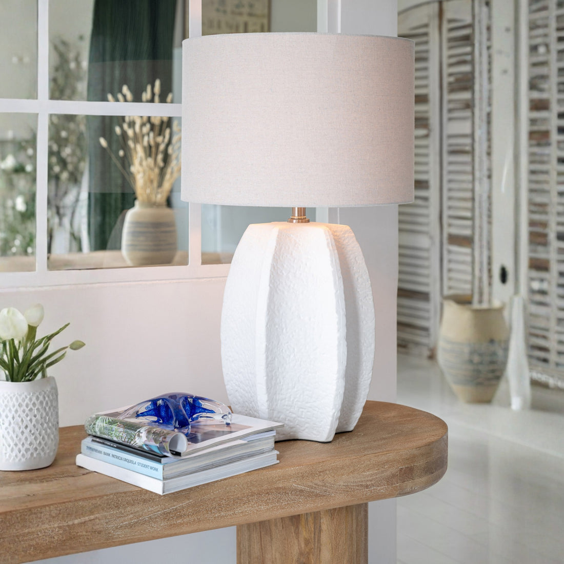 Tafellamp Keramiek Wit