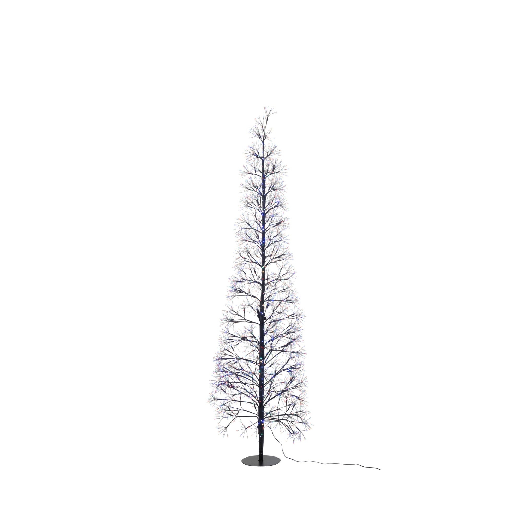 Kerstboom Led Multicolor Lichten Metaal Zwart Large H180cm J-Line