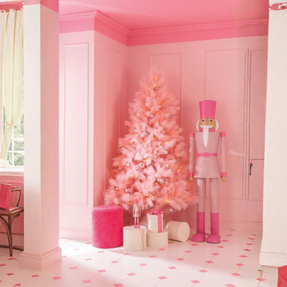 Notenkraker Snor Metaal Roze Medium H158cm J-Line