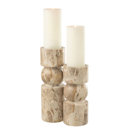 Kaarshouder Marmer Beige Large J-Line