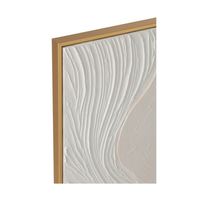 Schilderij Men Hanging Rechthoek Acryl Wit/Goudkleurig J-Line