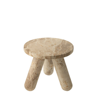 Beistelltisch Rund Marmor Beige J-Line