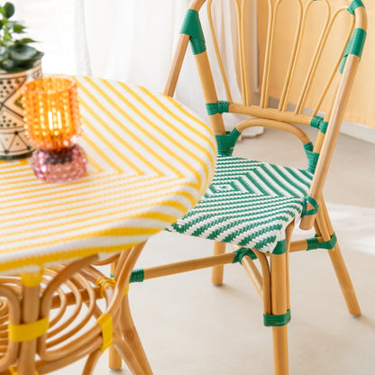 Eettafel Rotan Geel/Wit J-Line