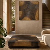 PTMD Casablanca Bruine Salontafel Vierkant 120x120cm