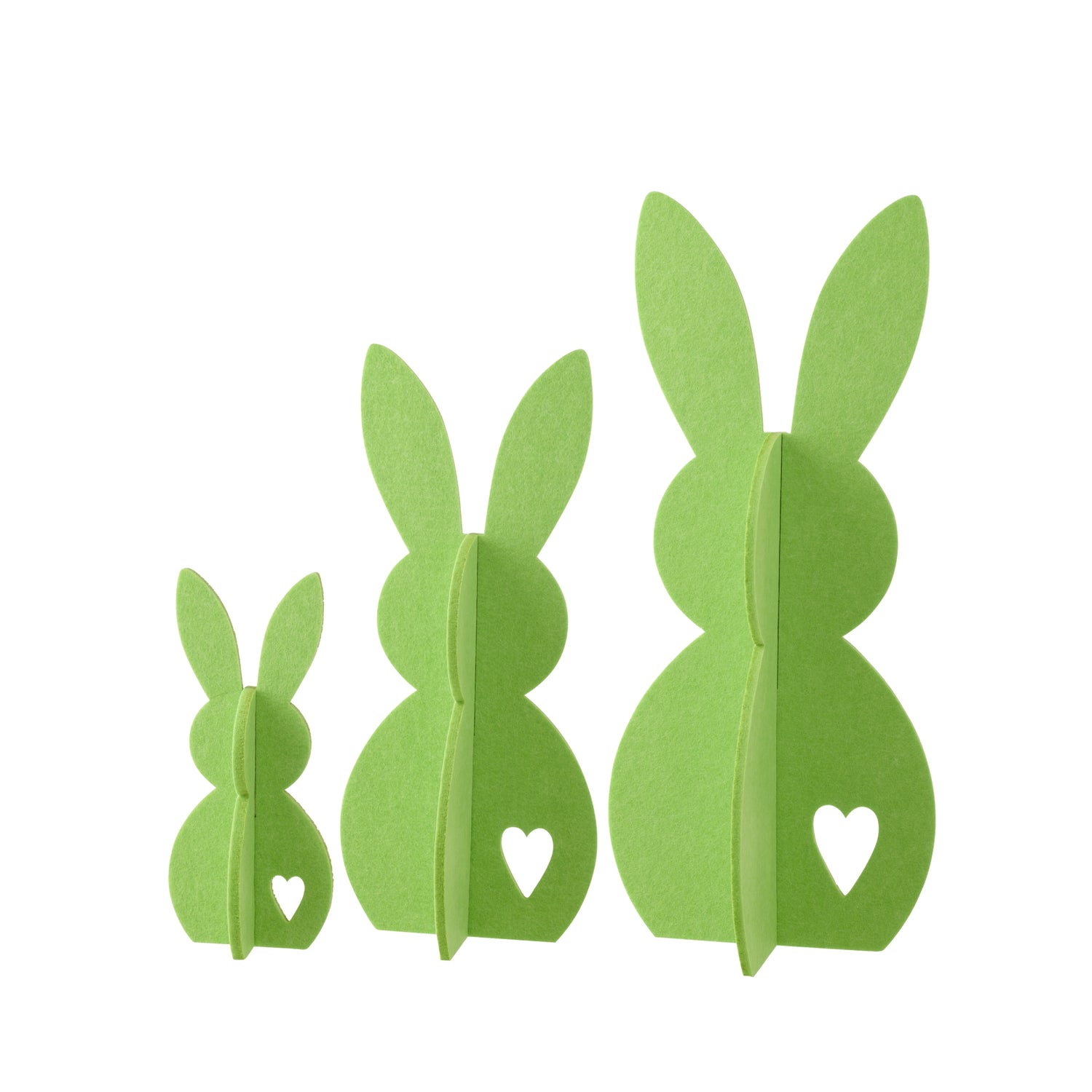 Paasdecoratie Groen Konijn Vilt Set van 3 J-Line