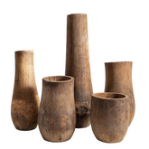 Palmhouten Potten Jamez Luxe Set van 5 PTMD