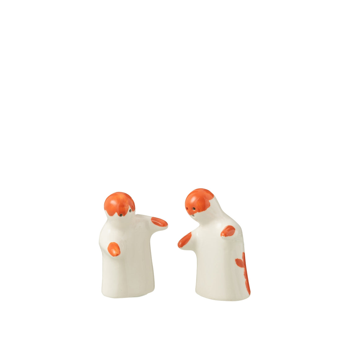 Peper &amp; Zout Stelletje Granada Motief Oranje/Wit Keramiek J-Line