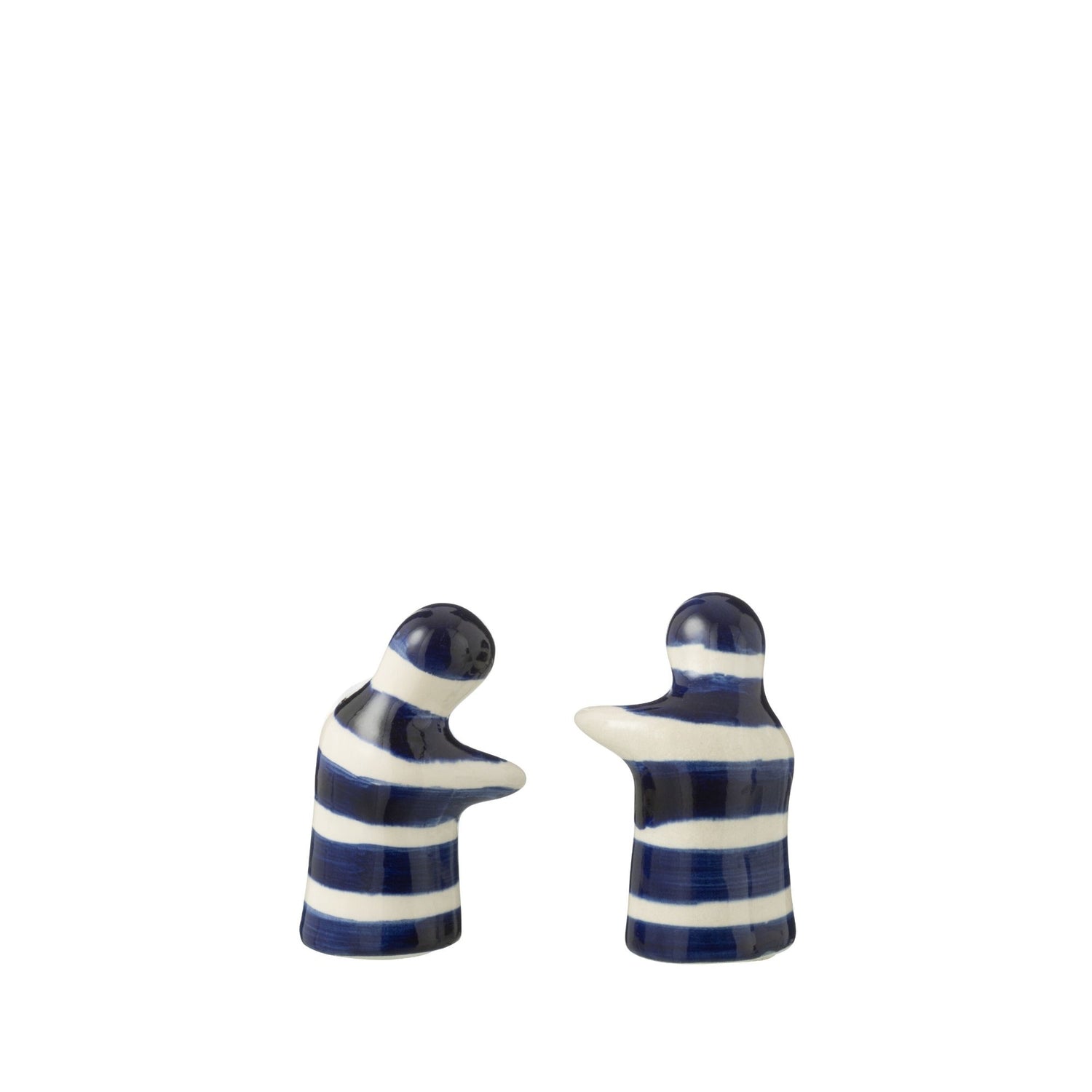 Peper &amp; Zout Stelletje Granada Strepen Cobalt Blauw/Wit Keramiek J-Line