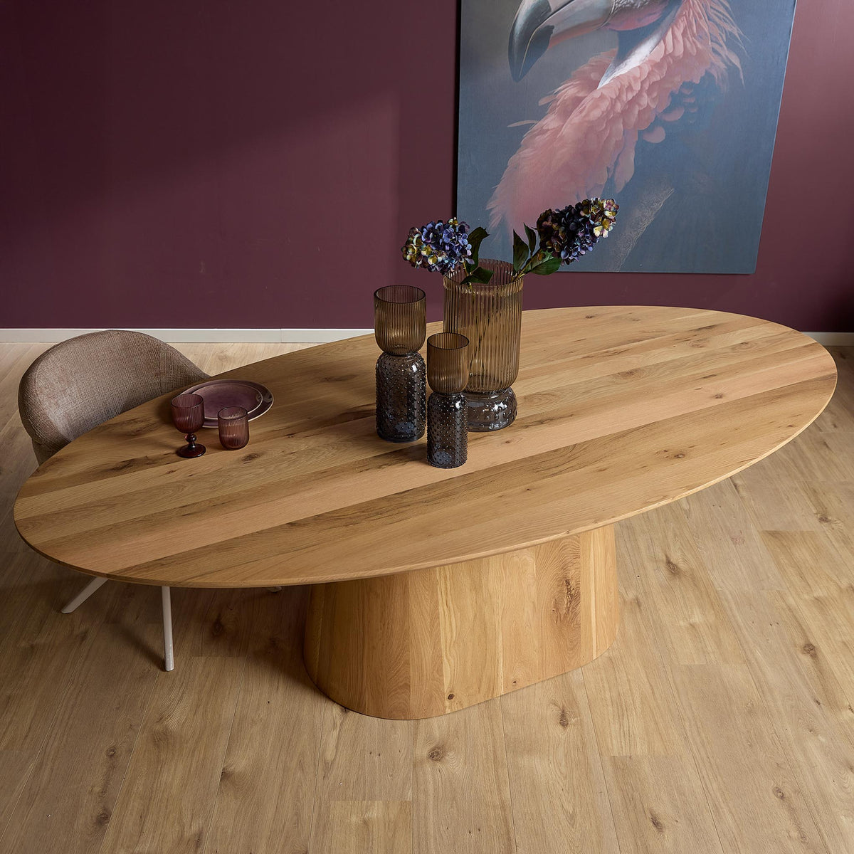 Eettafel Riga Eiken Naturel Ovaal 240cm Starfurn
