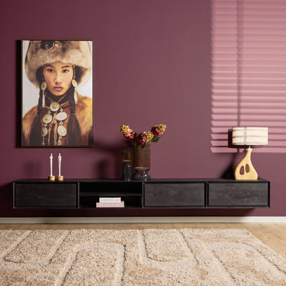 Zwevend TV-meubel Ambiance Mangohout Naturel 120cm Starfurn
