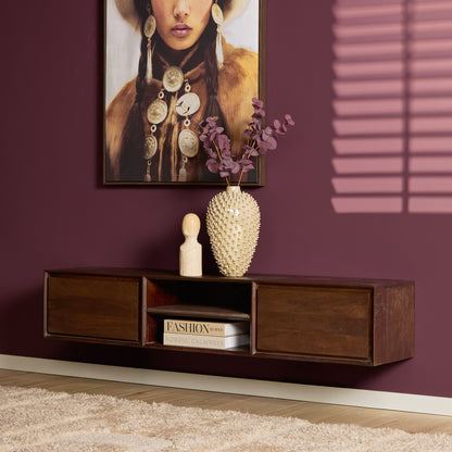 Zwevend TV-meubel Ambiance Mangohout Naturel 120cm Starfurn