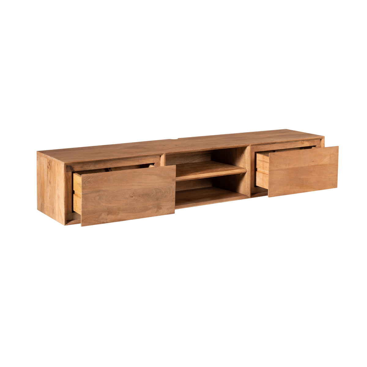 Zwevend TV-meubel Ambiance Mangohout Naturel 160cm Starfurn