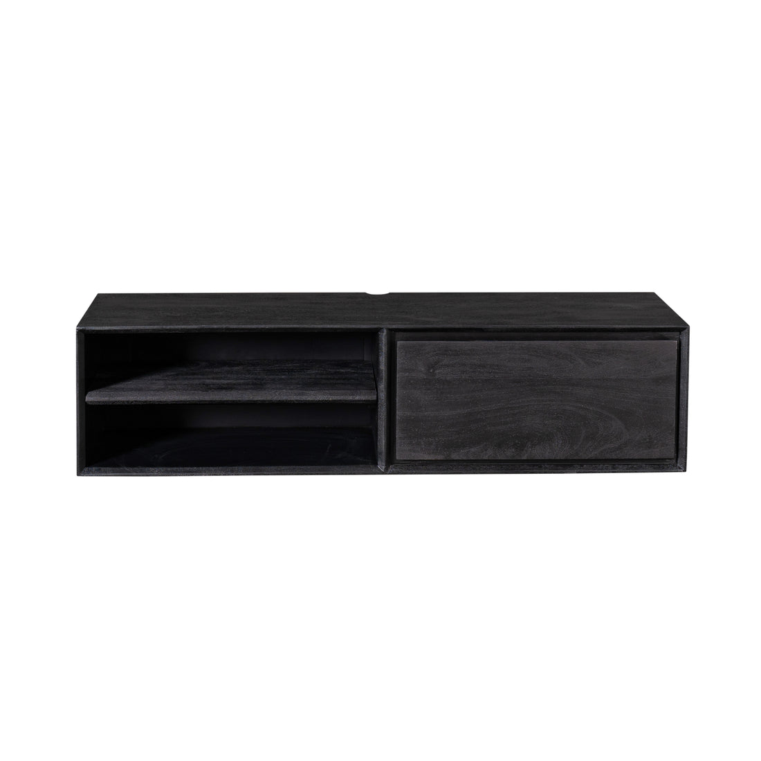Zwevend TV-meubel Ambiance Mangohout Zwart 120cm Starfurn